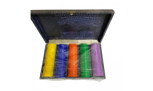 Conjunto Maleta 250x Fichas Coloridas e Numeradas